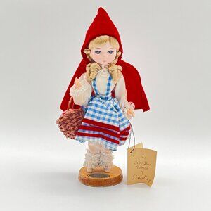 Vintage Bradley Dolls Original Little Red Riding Hood 1977‎ Big Eyes Storybook